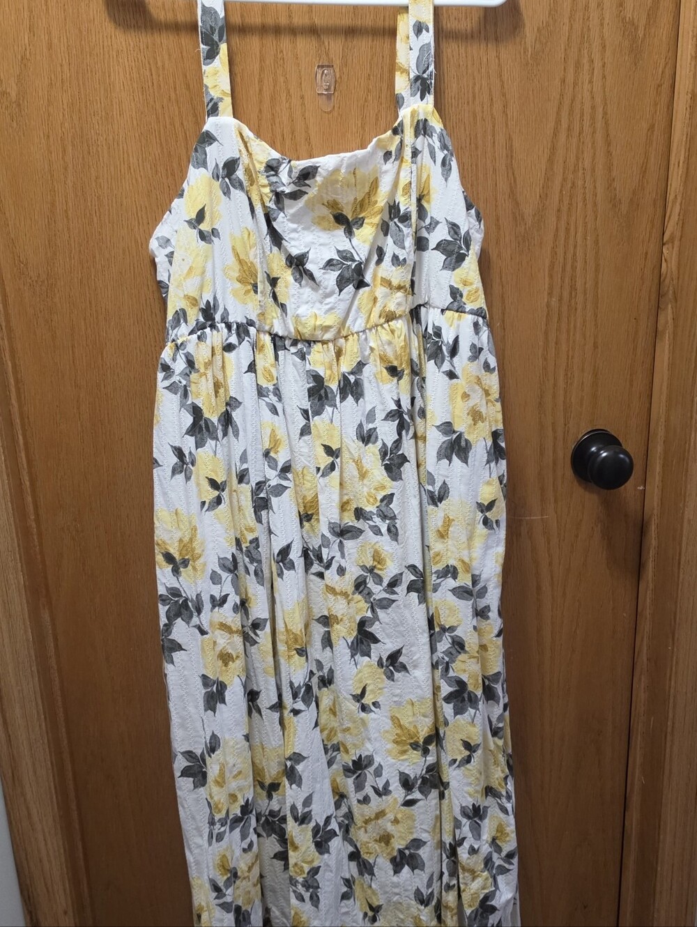 Torrid Yellow and Gray Floral Maxi Sundress